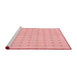 Sideview of Machine Washable Transitional Pink Rug, wshpat3763rd