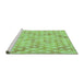 Sideview of Machine Washable Transitional Pastel Green Rug, wshpat3764grn