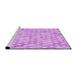 Sideview of Machine Washable Transitional Blossom Pink Rug, wshpat3764pur