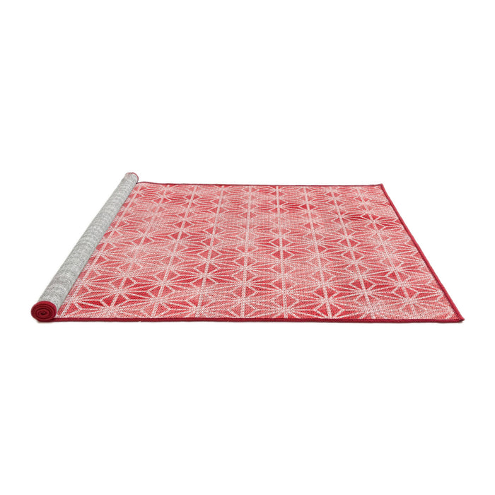 Sideview of Machine Washable Transitional Red Rug, wshpat3764rd