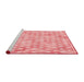 Sideview of Machine Washable Transitional Red Rug, wshpat3764rd