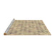 Sideview of Machine Washable Transitional Khaki Gold Rug, wshpat3765brn