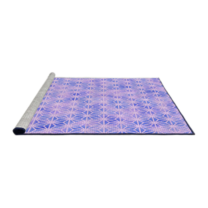 Sideview of Machine Washable Transitional Purple Rug, wshpat3765pur