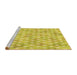 Sideview of Machine Washable Transitional Brown Rug, wshpat3765yw