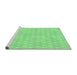 Sideview of Machine Washable Transitional Green Rug, wshpat3766grn