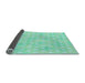 Thickness of Patterned Green Rug, pat3766lblu