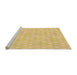 Sideview of Machine Washable Transitional Yellow Rug, wshpat3766org