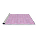 Sideview of Machine Washable Transitional Blossom Pink Rug, wshpat3766pur