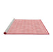 Sideview of Machine Washable Transitional Pink Rug, wshpat3766rd