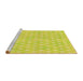 Sideview of Machine Washable Transitional Golden Brown Yellow Rug, wshpat3766yw