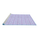 Sideview of Machine Washable Transitional Purple Mimosa Purple Rug, wshpat3767blu