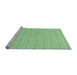 Sideview of Machine Washable Transitional Light Green Rug, wshpat3767lblu