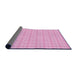 Thickness of Patterned Blossom Pink Rug, pat3767pur