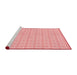 Sideview of Machine Washable Transitional Red Rug, wshpat3767rd