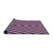 Thickness of Patterned Pastel Purple Pink Rug, pat3768pur