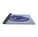 Thickness of Patterned Blue Rug, pat3769blu