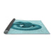 Thickness of Patterned Electric Blue Rug, pat3769lblu