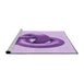 Sideview of Machine Washable Transitional Purple Rug, wshpat3769pur