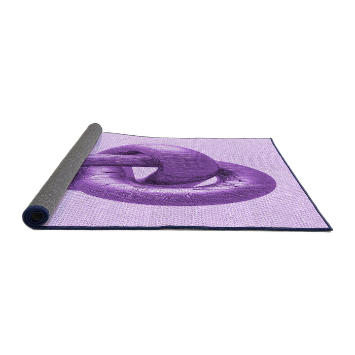 Thickness of Patterned Purple Rug, pat3769pur