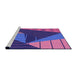 Sideview of Machine Washable Transitional Bright Purple Rug, wshpat377pur