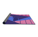 Thickness of Patterned Bright Purple Rug, pat377pur