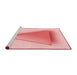 Sideview of Machine Washable Transitional Pink Rug, wshpat3771rd