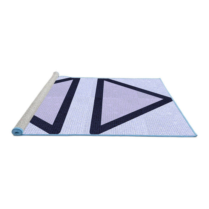 Sideview of Machine Washable Transitional Purple Rug, wshpat3772blu