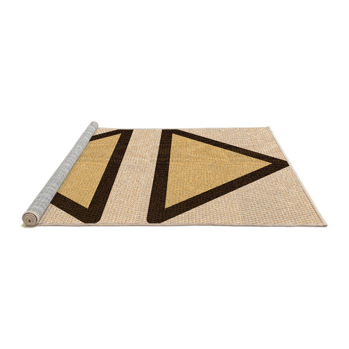 Sideview of Machine Washable Transitional Light Brown Rug, wshpat3772org