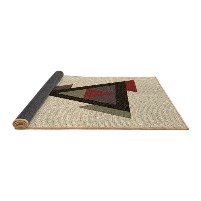 Thickness of Patterned Wheat Beige Rug, pat3773brn