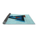Thickness of Patterned Glacial Blue Ice Blue Rug, pat3773lblu
