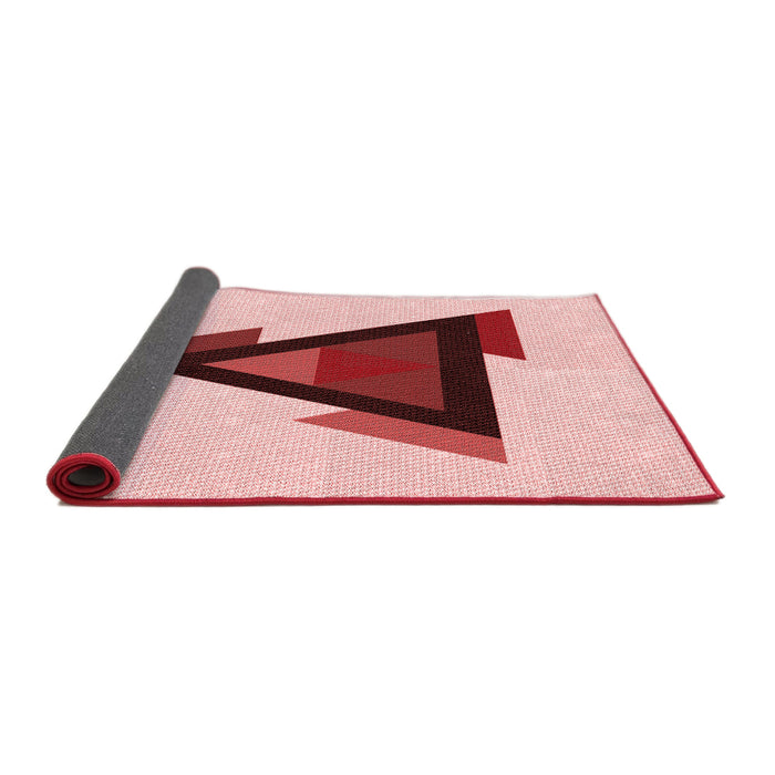 Thickness of Patterned Red Rug, pat3773rd