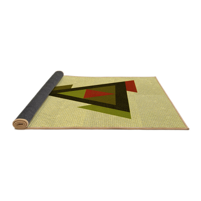 Thickness of Patterned Sun Yellow Rug, pat3773yw