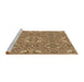 Sideview of Machine Washable Transitional Sienna Brown Rug, wshpat3774brn