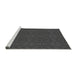 Sideview of Machine Washable Transitional Gray Rug, wshpat3775gry