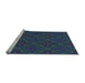 Sideview of Machine Washable Transitional Midnight Blue Rug, wshpat3775lblu