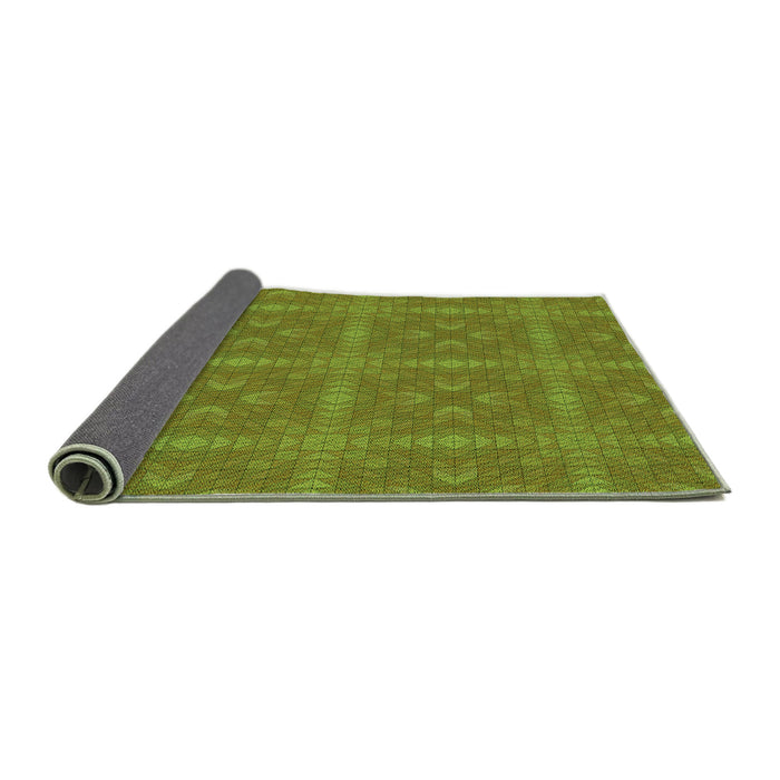 Thickness of Patterned Pistachio Green Rug, pat3776grn