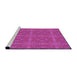 Sideview of Machine Washable Transitional Deep Pink Rug, wshpat3776pur