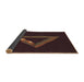 Thickness of Patterned Chocolate Brown Rug, pat3777brn