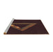 Sideview of Machine Washable Transitional Chocolate Brown Rug, wshpat3777brn