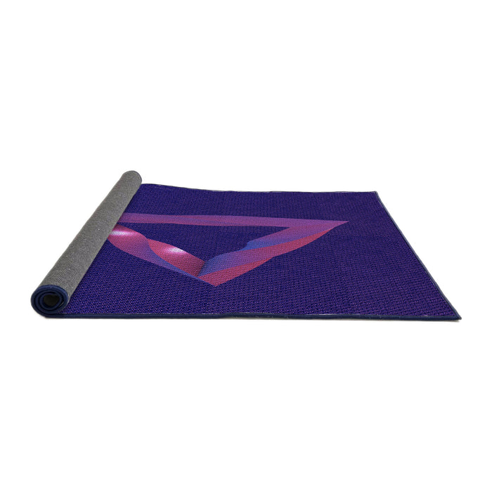 Thickness of Patterned Amethyst Purple Rug, pat3777pur