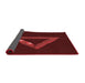 Thickness of Patterned Maroon Red Rug, pat3777rd