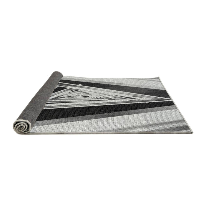 Thickness of Patterned Platinum Silver Gray Rug, pat3778gry