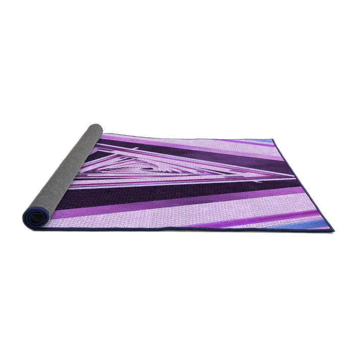Thickness of Patterned Bright Purple Rug, pat3778pur