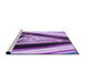 Sideview of Machine Washable Transitional Bright Purple Rug, wshpat3778pur