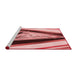 Sideview of Machine Washable Transitional Cranberry Red Rug, wshpat3778rd