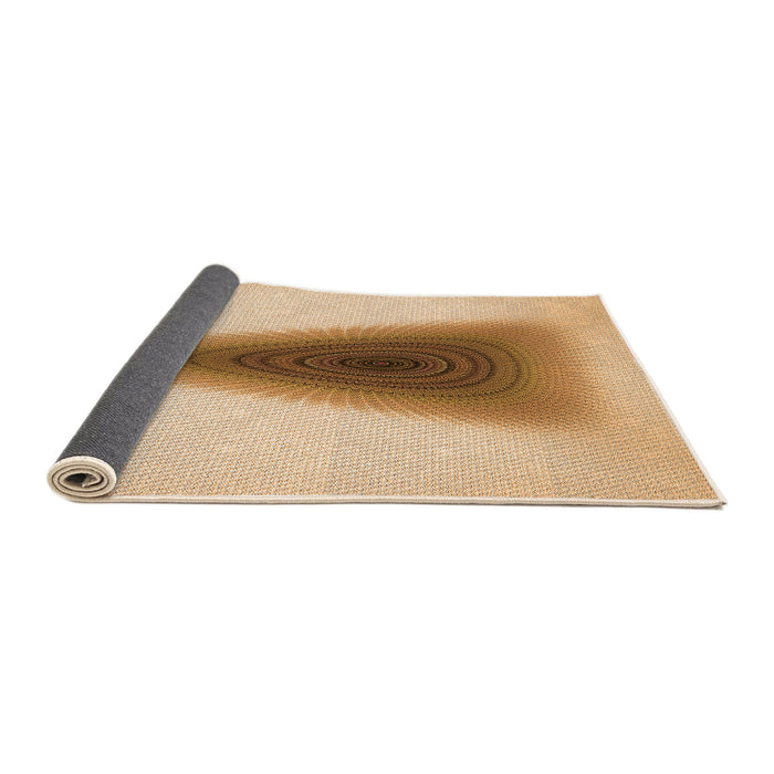 Thickness of Patterned Orange Rug, pat3779org