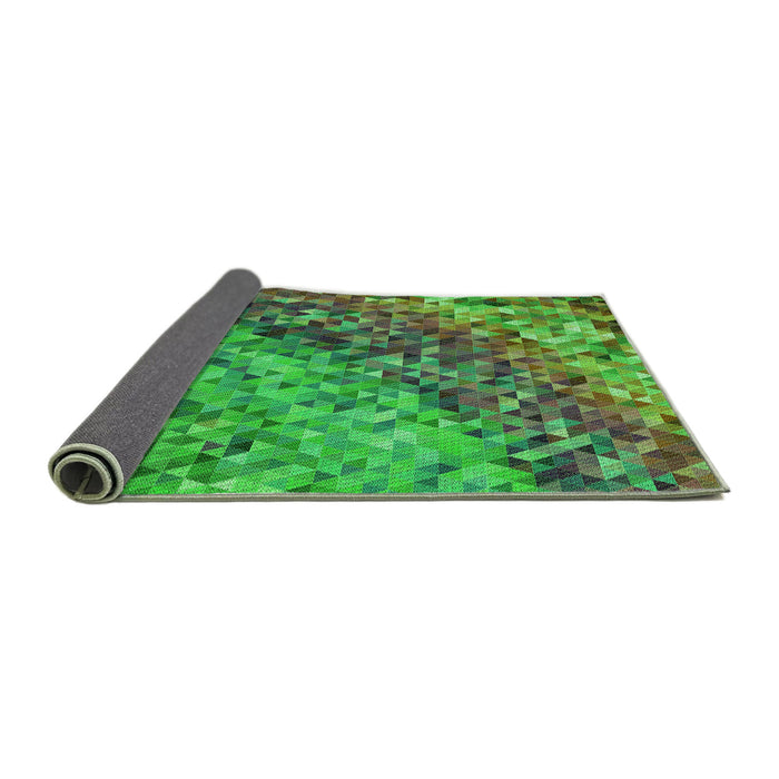 Thickness of Patterned Seaweed Green Rug, pat3780grn