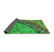 Thickness of Patterned Seaweed Green Rug, pat3780grn