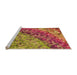 Sideview of Machine Washable Transitional Red Rug, wshpat3780org
