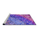 Sideview of Machine Washable Transitional Blue Violet Purple Rug, wshpat3780pur